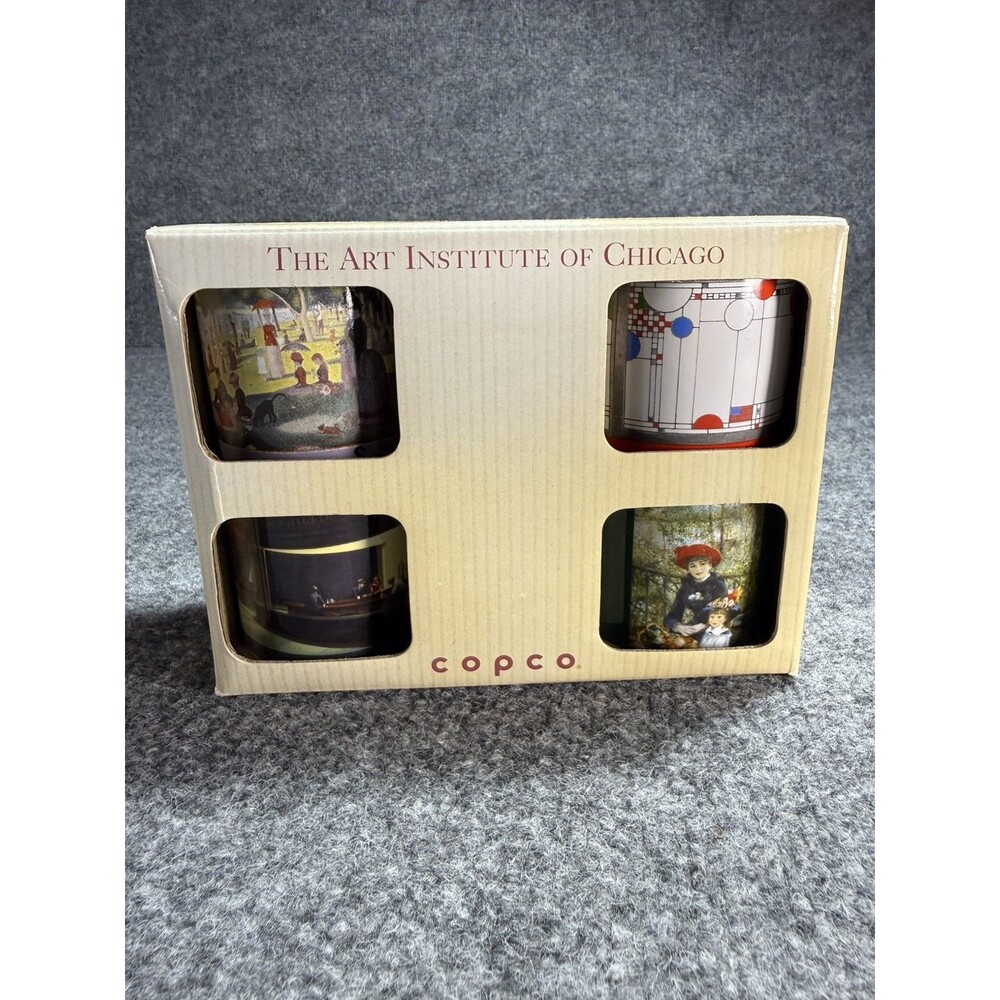 Copco Edward Hopper Espresso Cups Art Institute of Chicago Set of 4 w/ Box